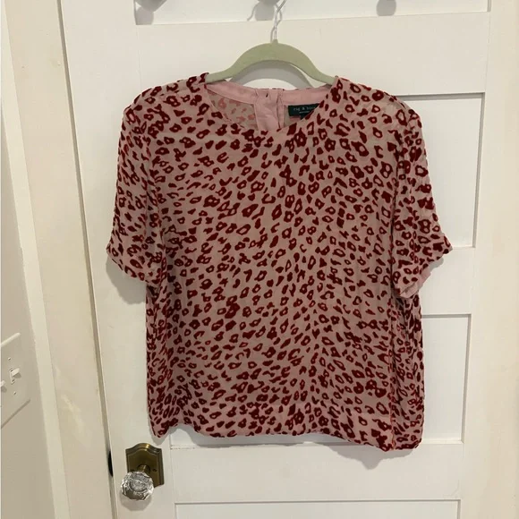 Rag & Bone Pink Patterned Blouse - Picture 3 of 9